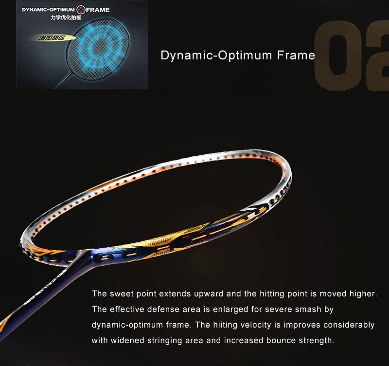 Công nghệ Dynamic Optimum Frame của Vợt Cầu Lông Lining HC1900