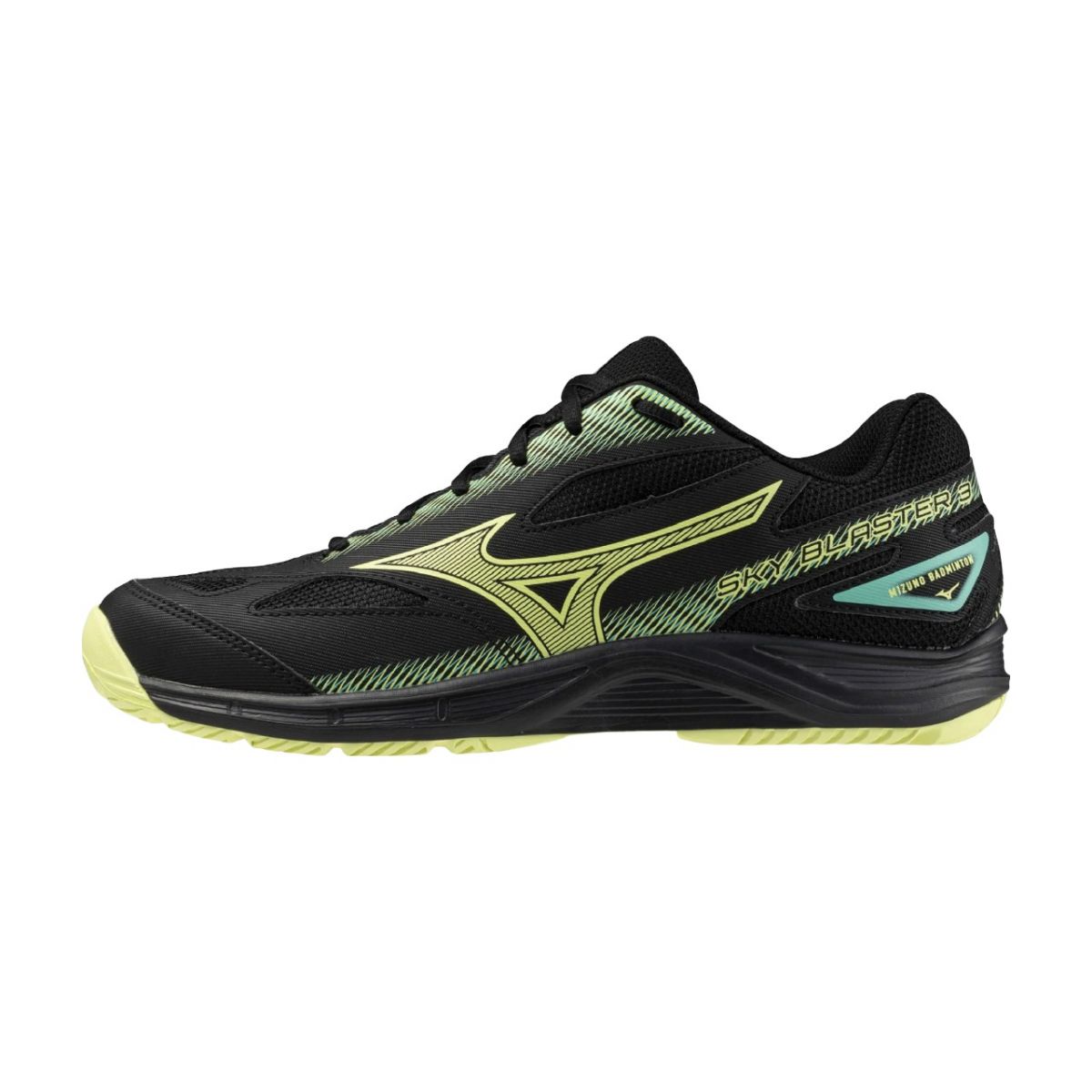 Giày Cầu Lông Mizuno Sky Blaster 3 - Đen Vàng Xanh Chính Hãng (71GA234532)