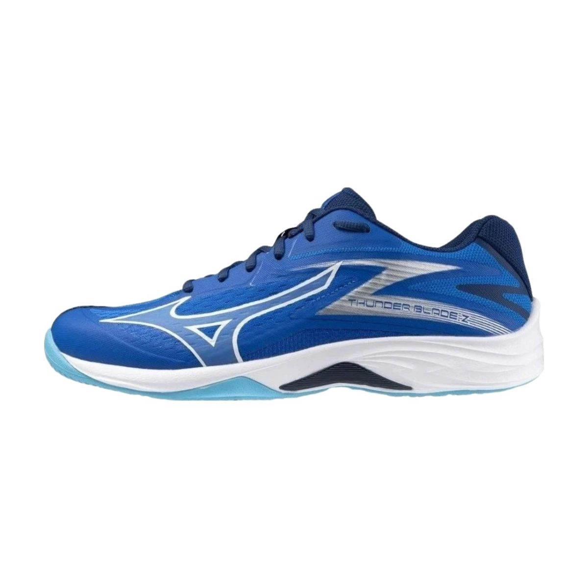 Giày cầu lông Mizuno Thunder Blade Z - Xanh trắng chính hãng (V1GA237001)