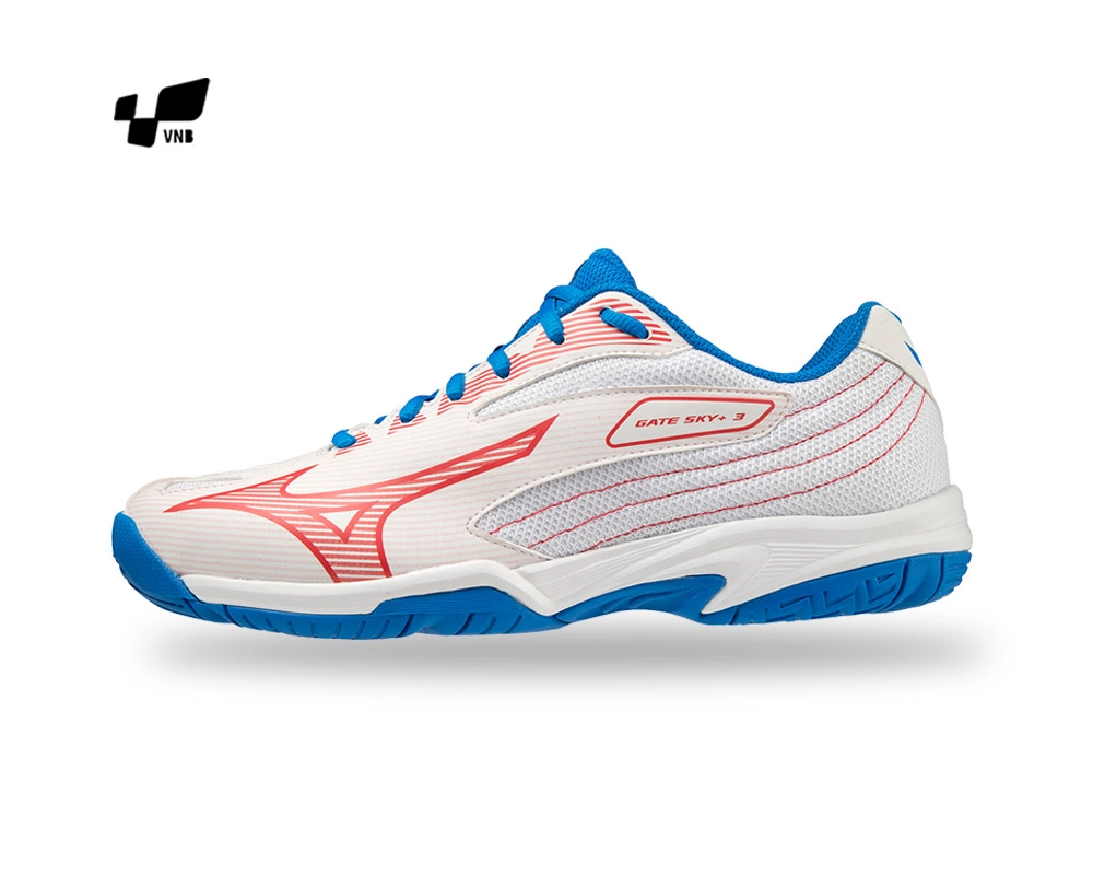 Giày cầu lông Mizuno Gate Sky Plus 3 - Trắng đỏ xanh